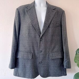 TERRITORY AHEAD 100% Silk Tweed Blazer Sport Coat Mens Size 44S